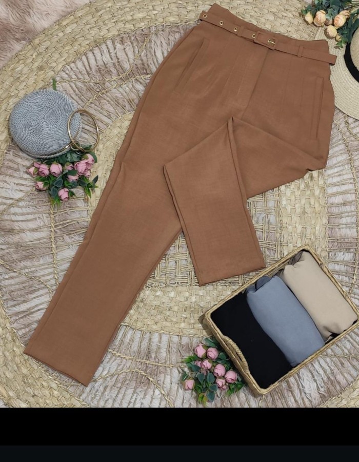 CALÇA TECIDO TWILL MODELO ZARA 