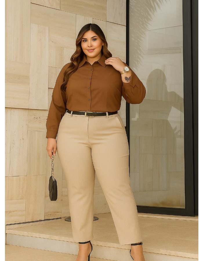 CAMISA TECIDO CREPE SEDA 