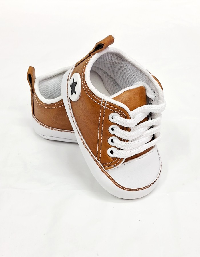TENIS BABY CARAMELO BEBÊ EMANUEL