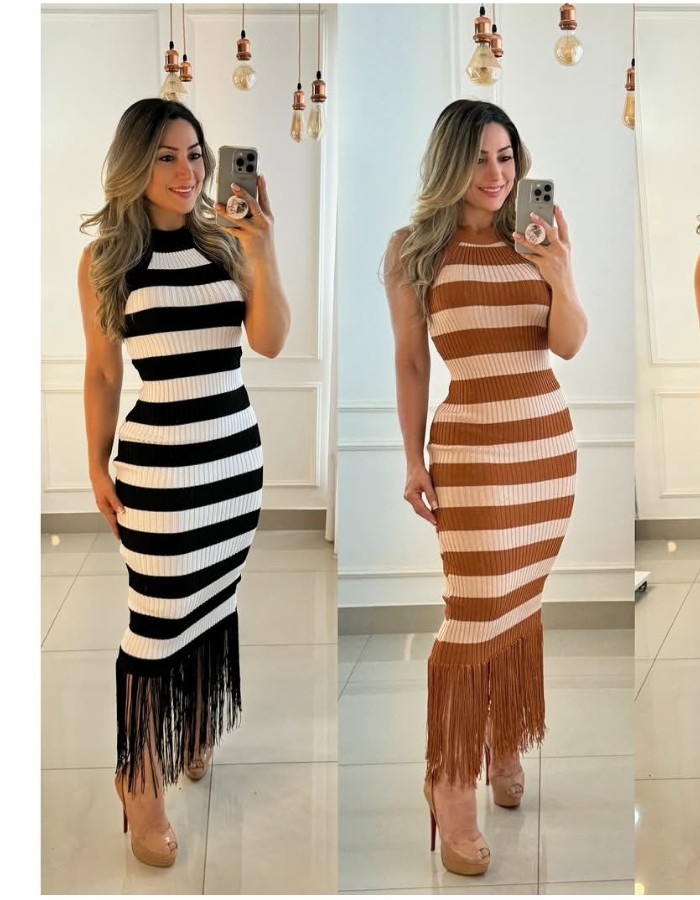 Vestido listras 