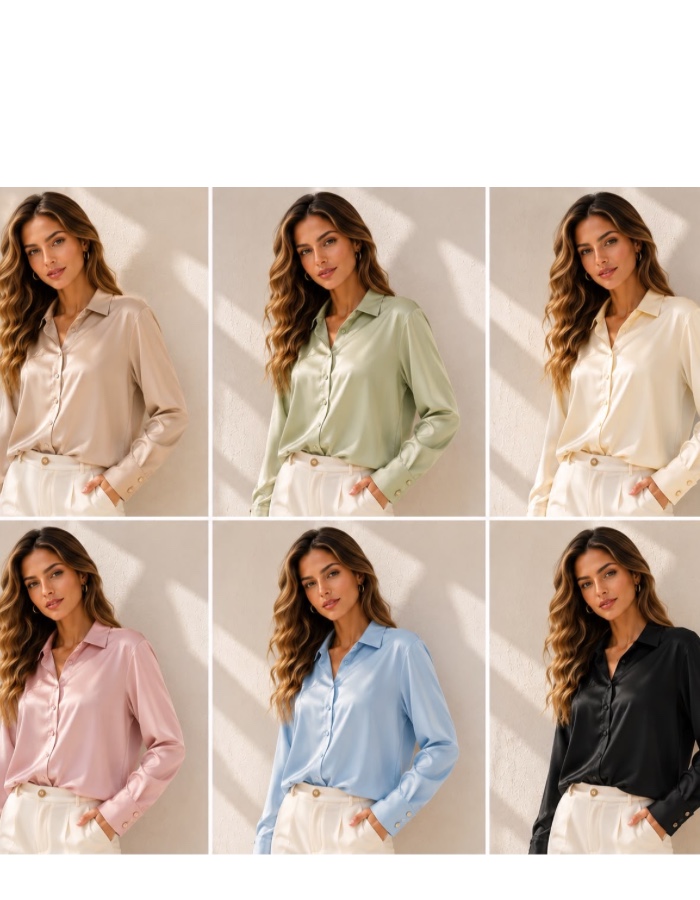 Blusa social seda 
