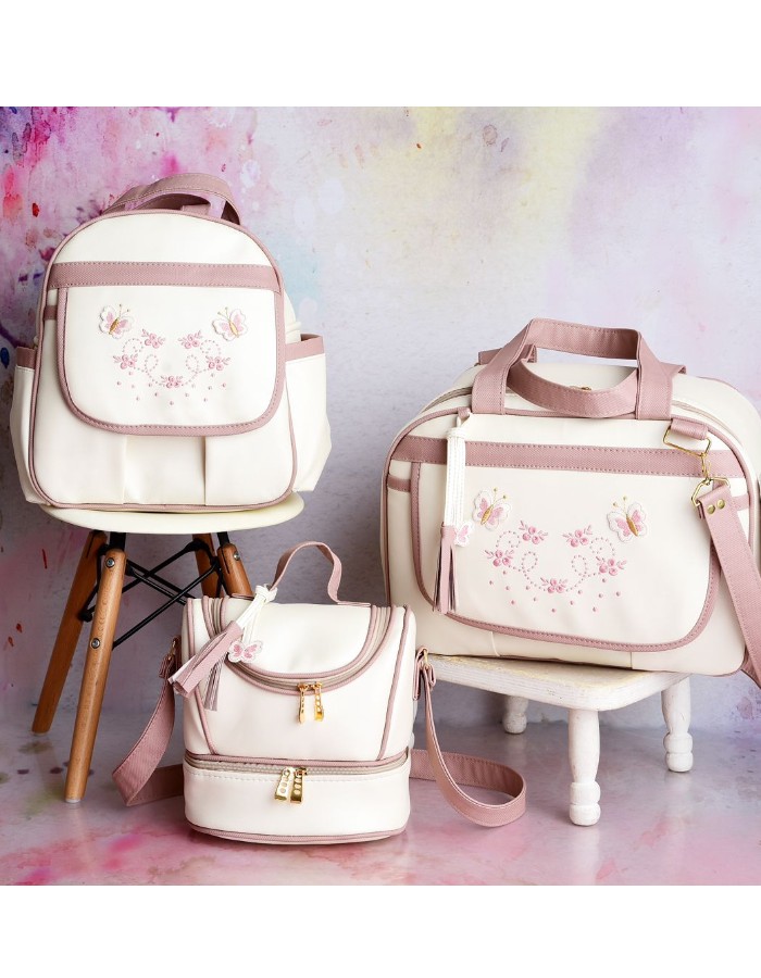 CONJUNTO BOLSA JARDIM E REI LEÃO 3 PEÇAS