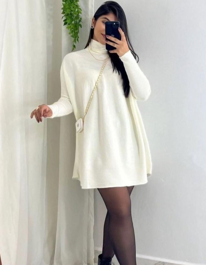 VESTIDO SOLTINHO GOLA ALTA