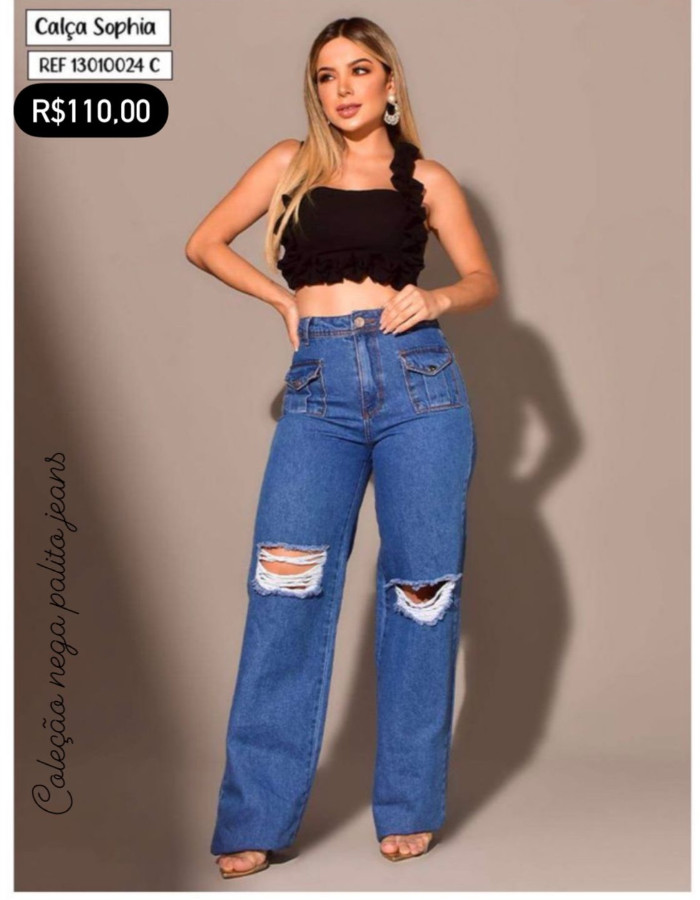 CALÇA COM DESTROYED