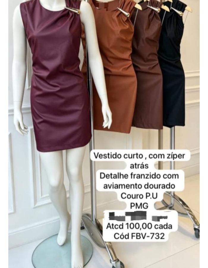 Vestido de couro