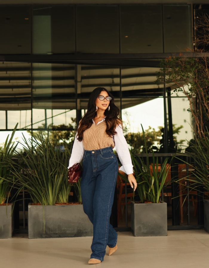 Calça wide leg 
