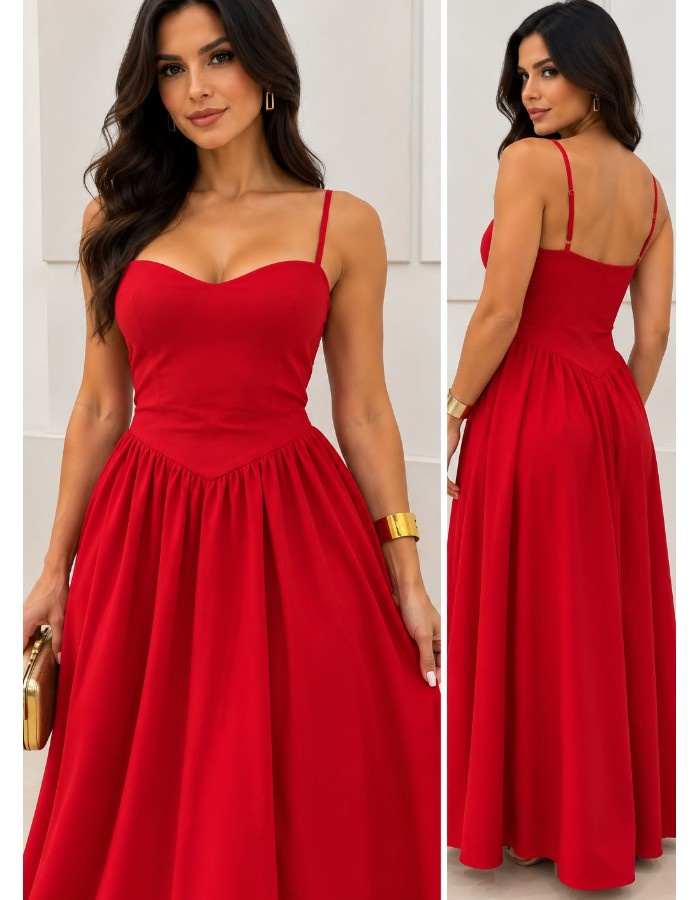 VESTIDO LONGO ESTILO CORSE