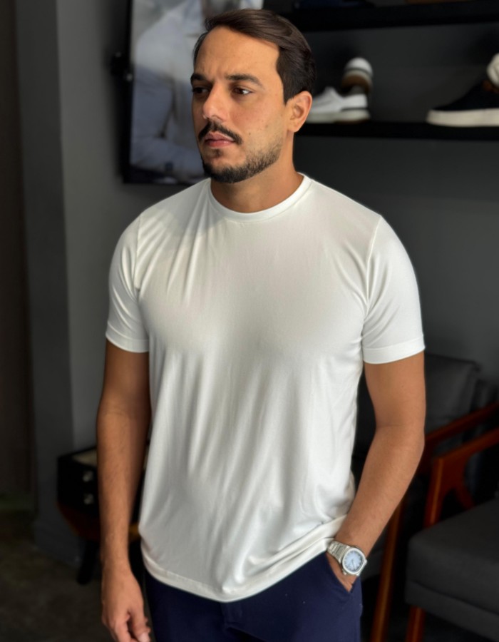 T SHIRT VELLUTATO OFF WHITE