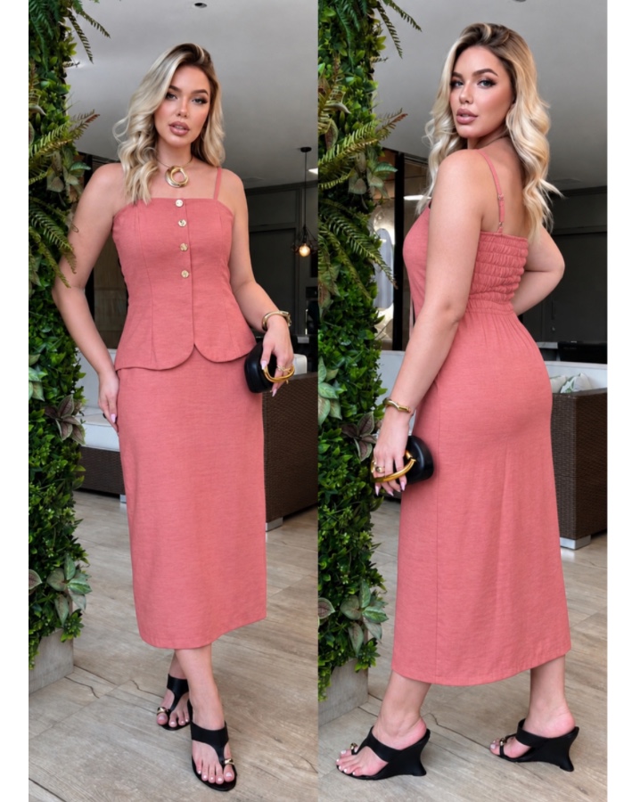 Vestido mídi Alda