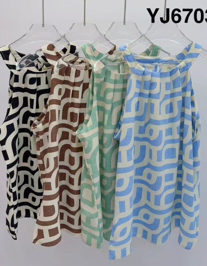 BLUSA TECIDO CREPE SEDA TECIDO ESTAMPADO