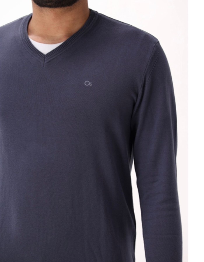 Blusa Tricot Gola V 