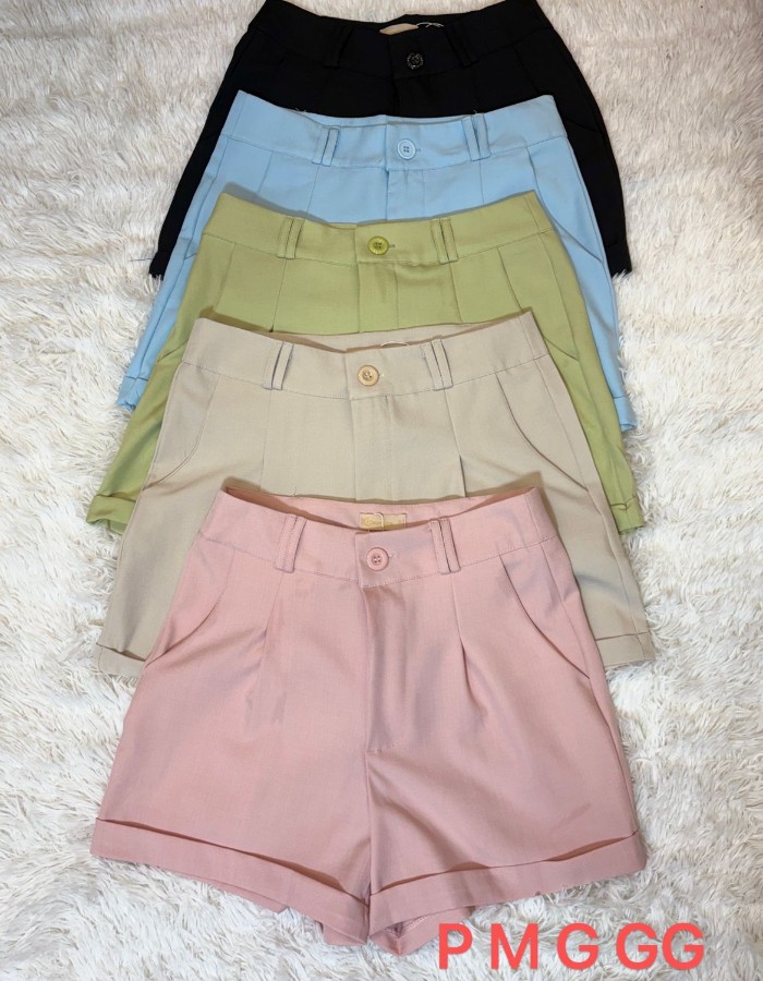 SHORT BARRA VIRADA TECIDO TWILL