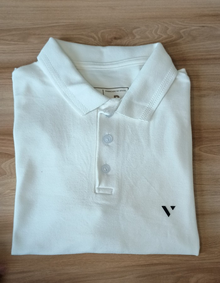 CAMISA GOLA POLO PIQUET BOTÃO OFF WHITE