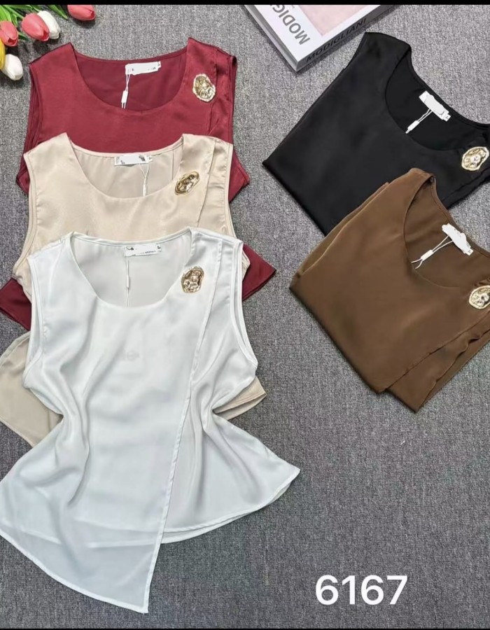 BLUSA DE CETIM C/ FIVELA