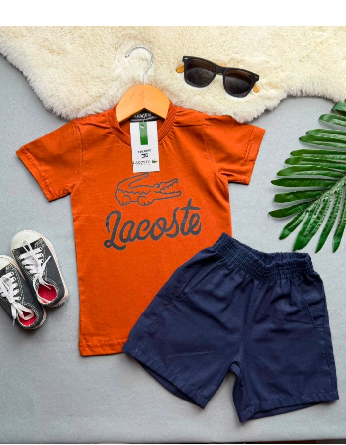 Camisa e short linho Lacoste 