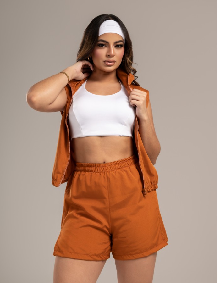 CONJUNTO DE SHORT DUPLO DE TACTEL 4 PEÇAS (TACTEL E VIVA LIGHT)1627