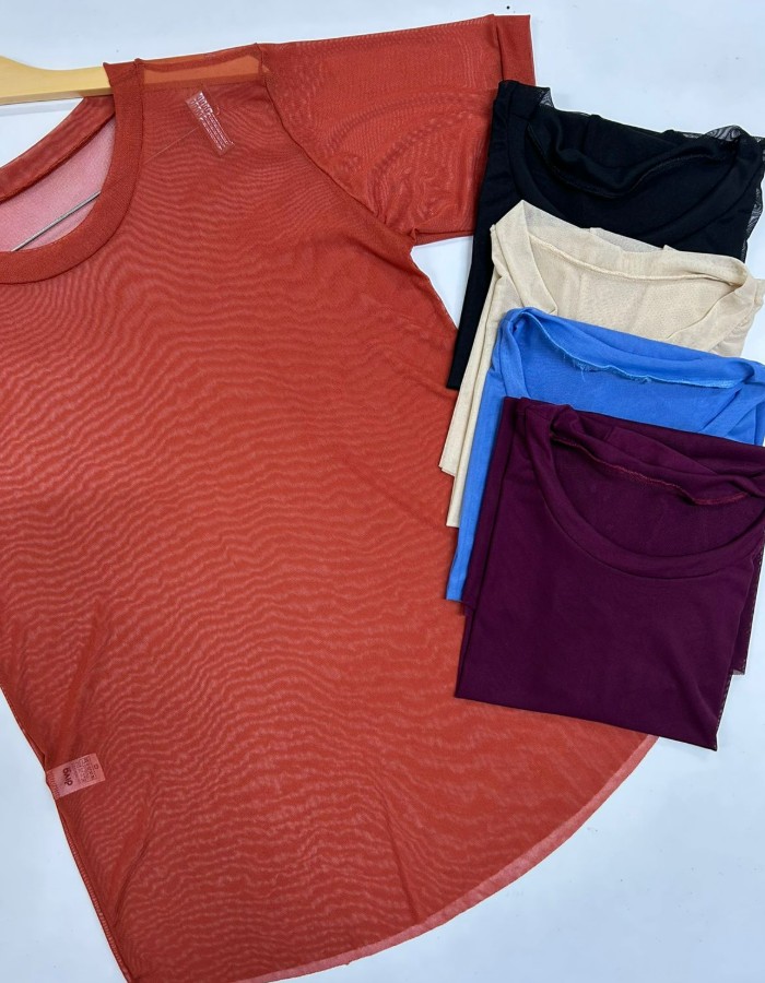 BABY LOOK DETALHE TULE