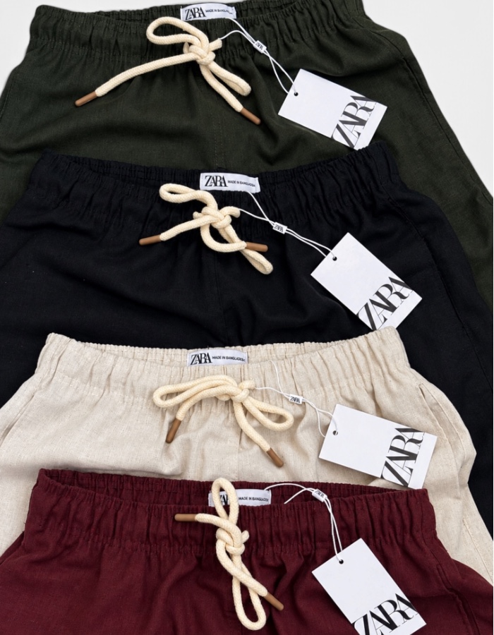 Short Zara Linho Panamá Premium