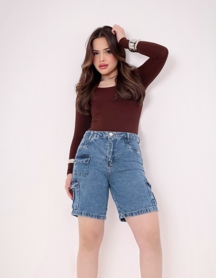 BERMUDA JEANS DESGRADEADA
