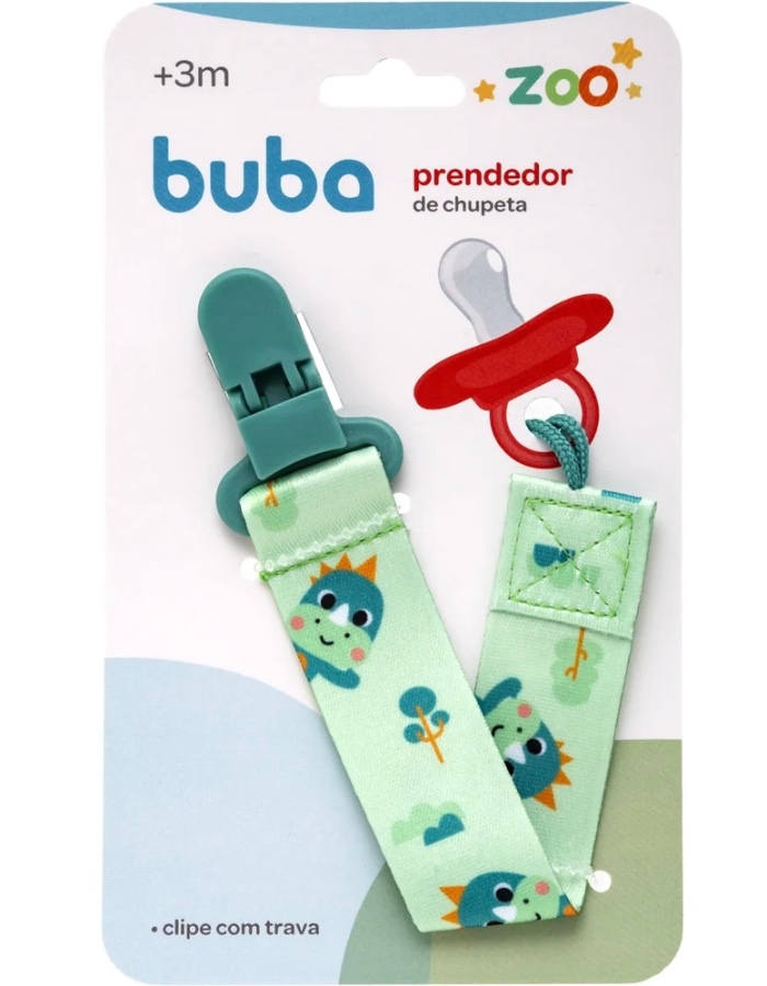 PRENDEDOR DE CHUPETA DINO ZOO BUBA 