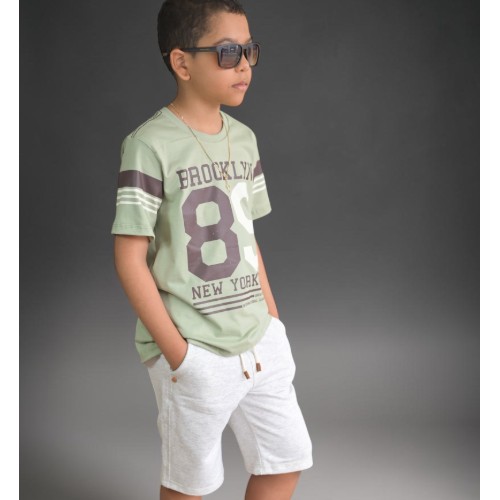 Camisa estampada+bermuda off 