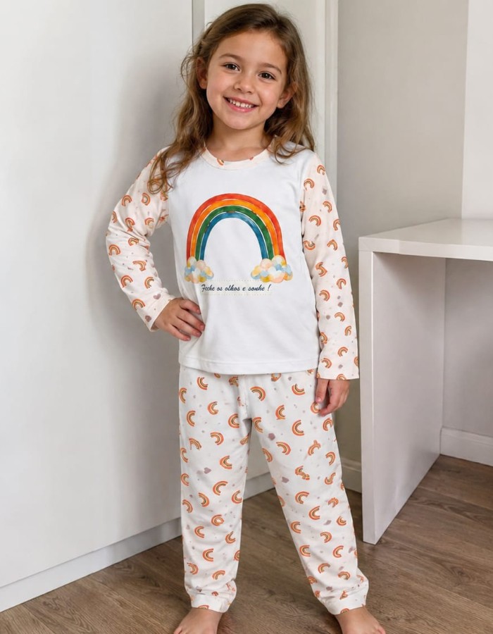 PIJAMA MANGA LONGA SUEDE MENINA