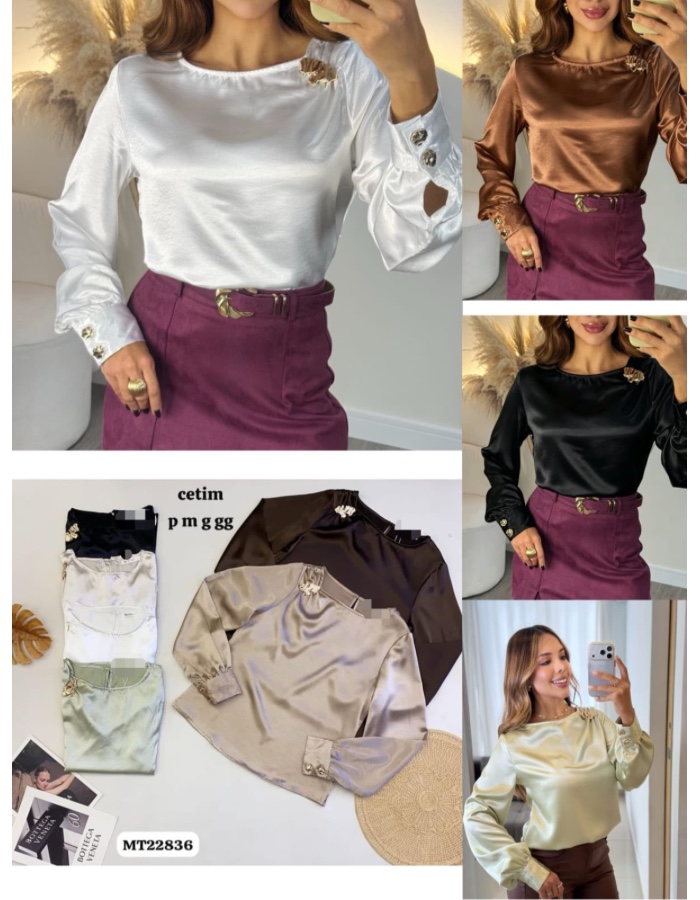 Blusa cetim Silmara 