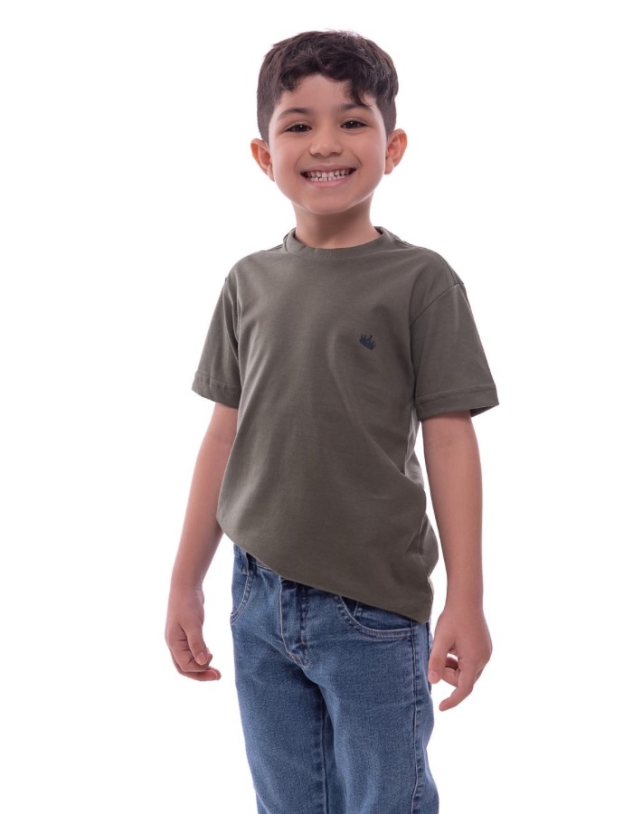 Camisa malha menegotti infantil e Juvenil Coroa