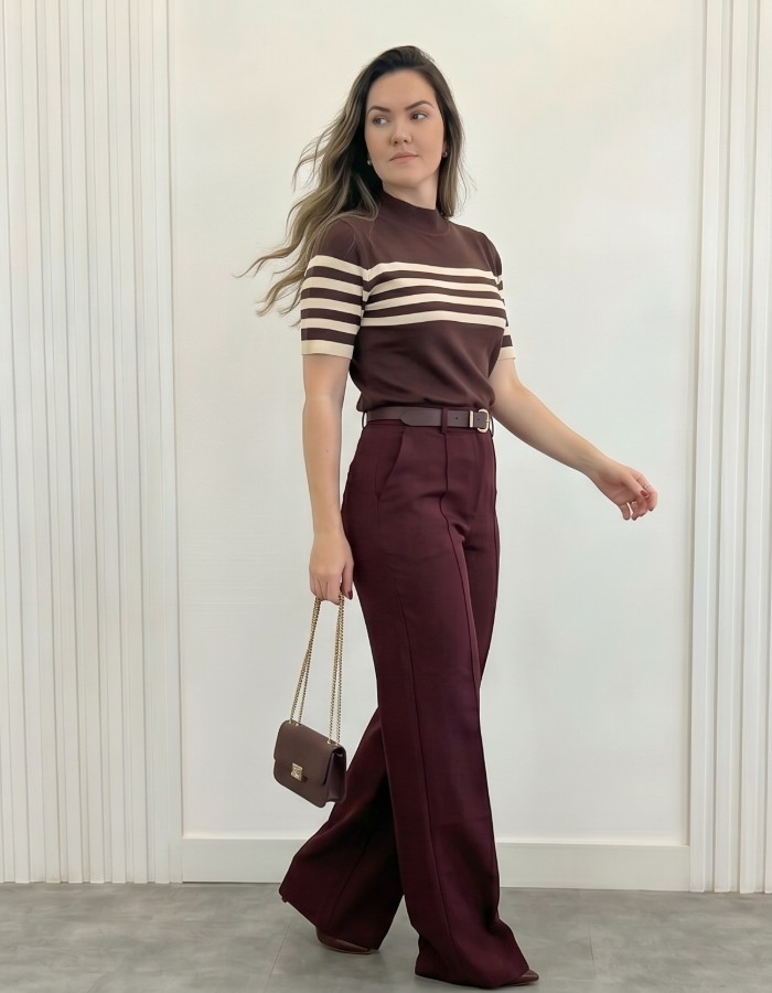 BLUSA TRICO MODAL LISTRADA