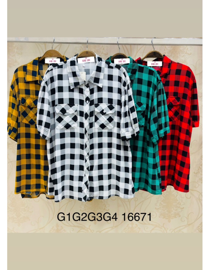 Blusa xadrez plus 