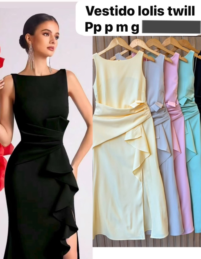 A Vestido babado 