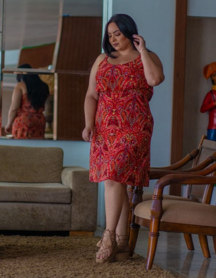 VESTIDO CURTO ALÇA FINA - TAM G