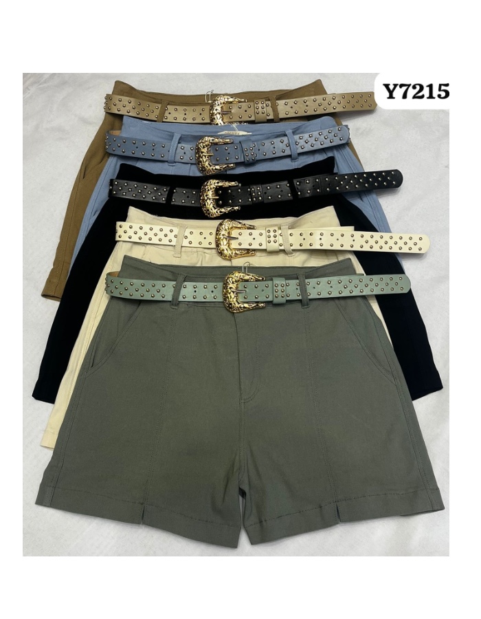 Shorts com cinto premium 