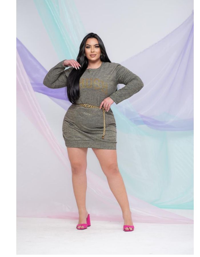Vestido manga longa 