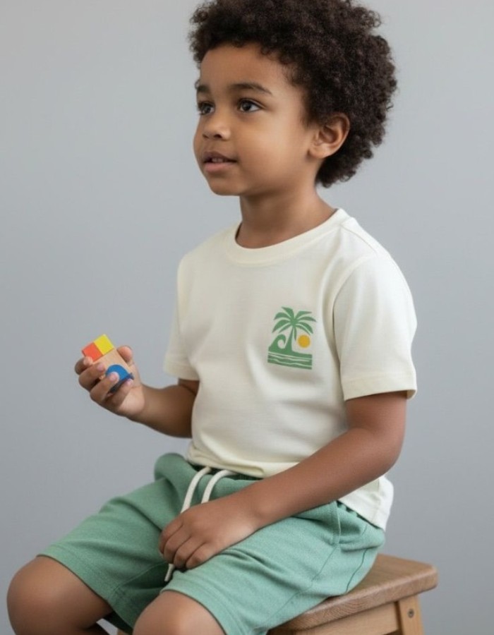 COLEÇÃO SAMUEL - Conjunto com short de linho premium
