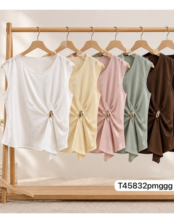 BLUSA DE CETIM C/ FIVELA