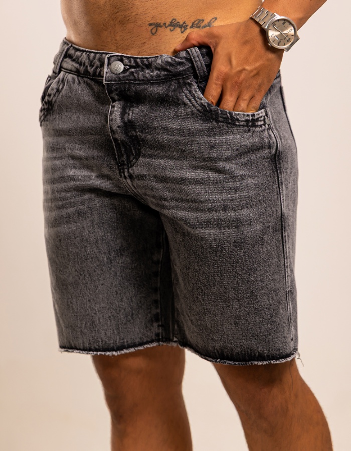 BERMUDA JEANS BLACK