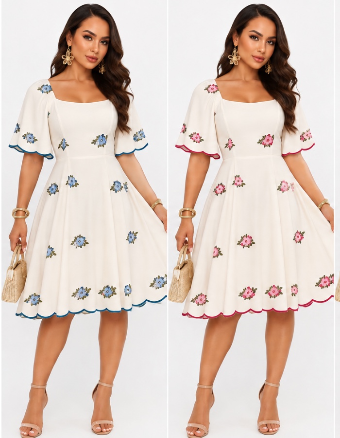 Vestido Curto bordado Beta