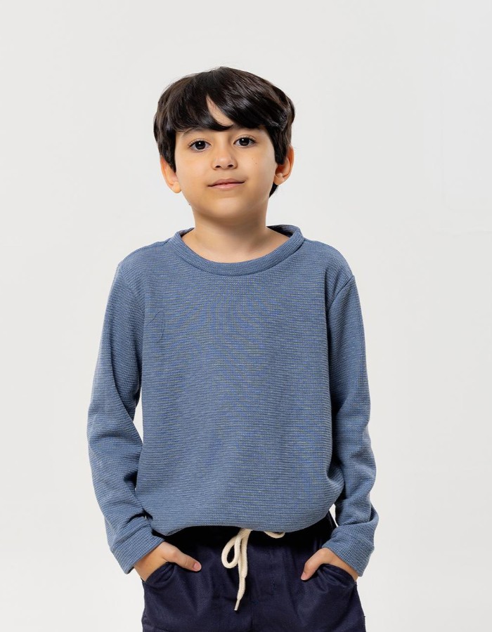 (KIDS) MANGA LONGA TRICOT TEXTURA INFANTIL