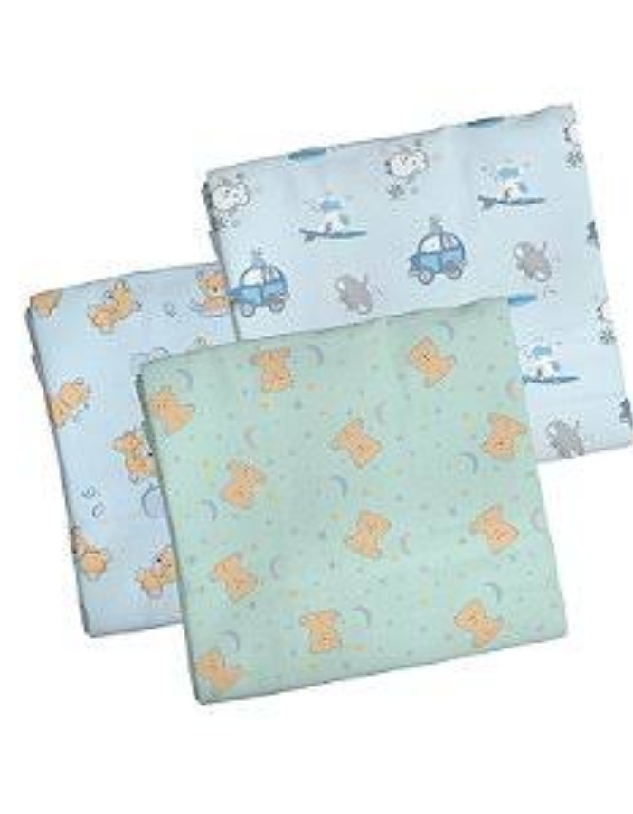 CUEIRO BERCINHO ESTAMPADO 100X80CM 03 UNIDADES