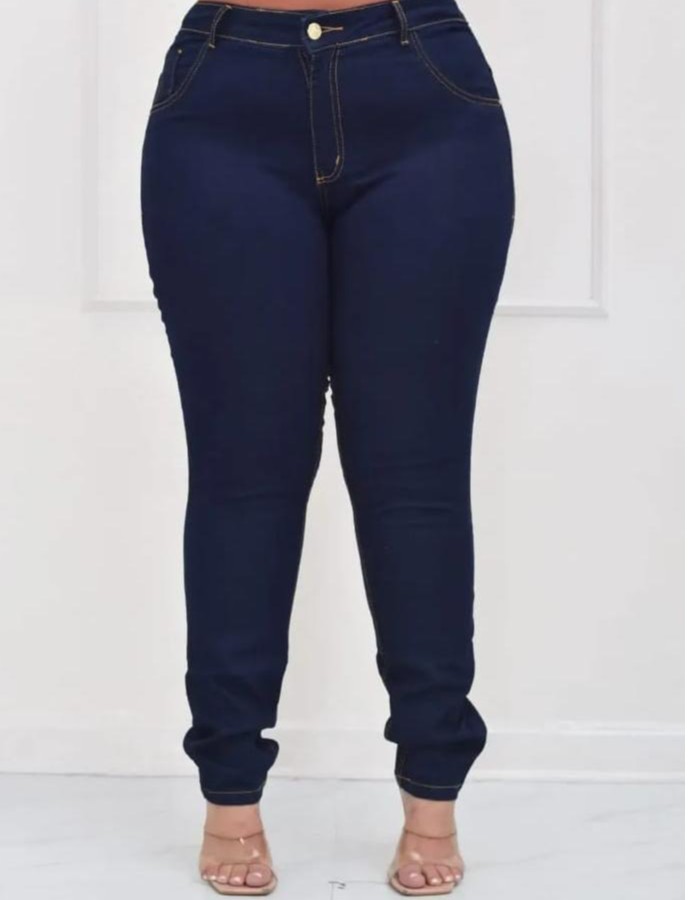 CALÇA PLUS SIZE FEMININA AZUL TRADICIONAL 