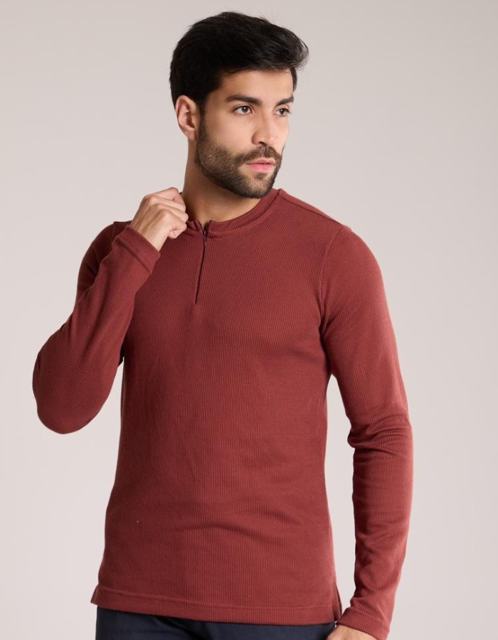 SUETER ZIPER AURORA  TEXTURA MANGA LONGA 