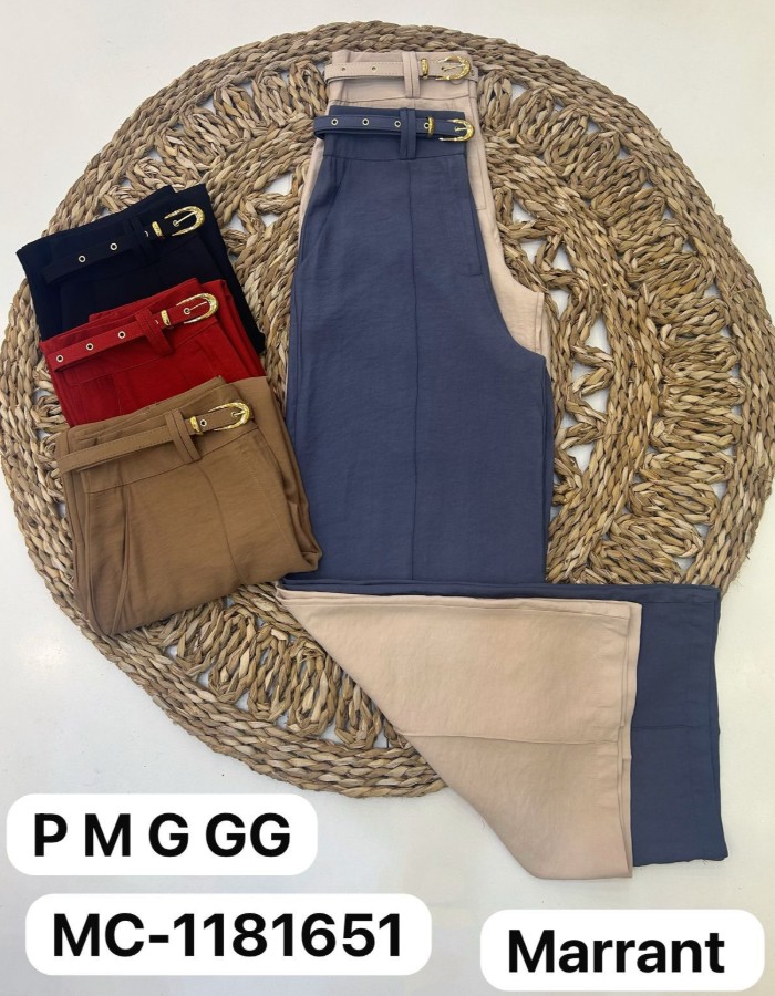 CALÇA TECIDO MARANTE PANTALONA 