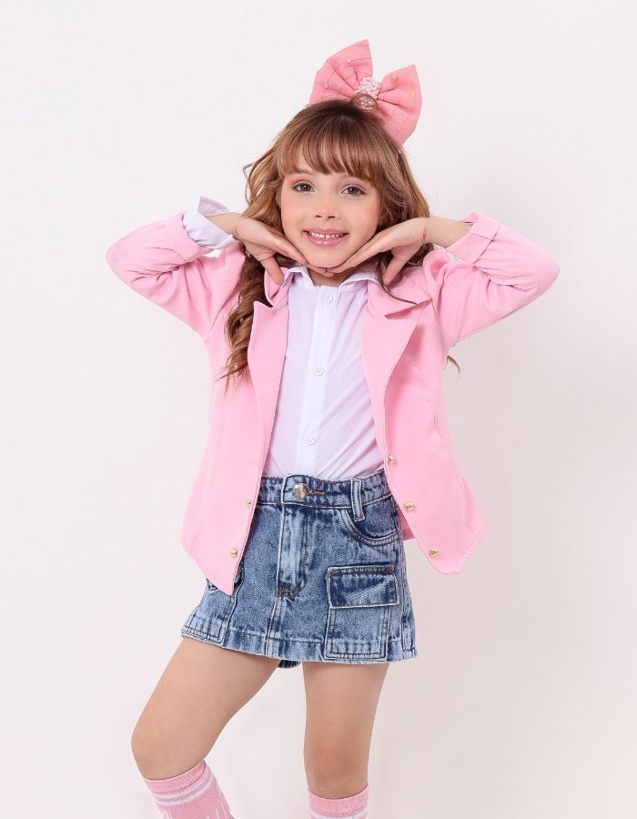 SHORT SAIA JEANS INFANTIL DESGRADEADO