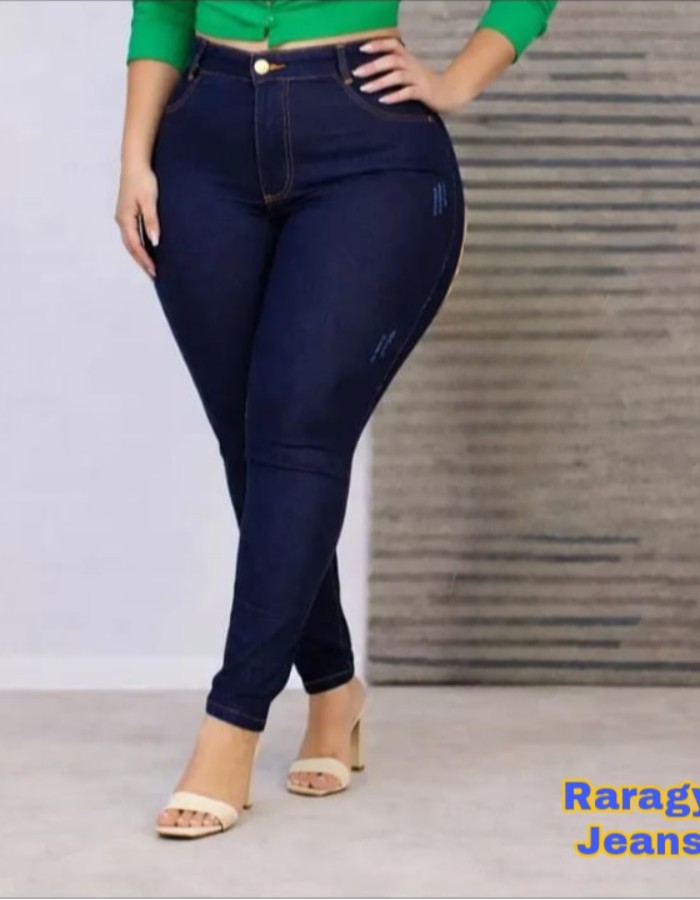 CALÇA FEMININA PLUS SIZE AZUL TRADICIONAL