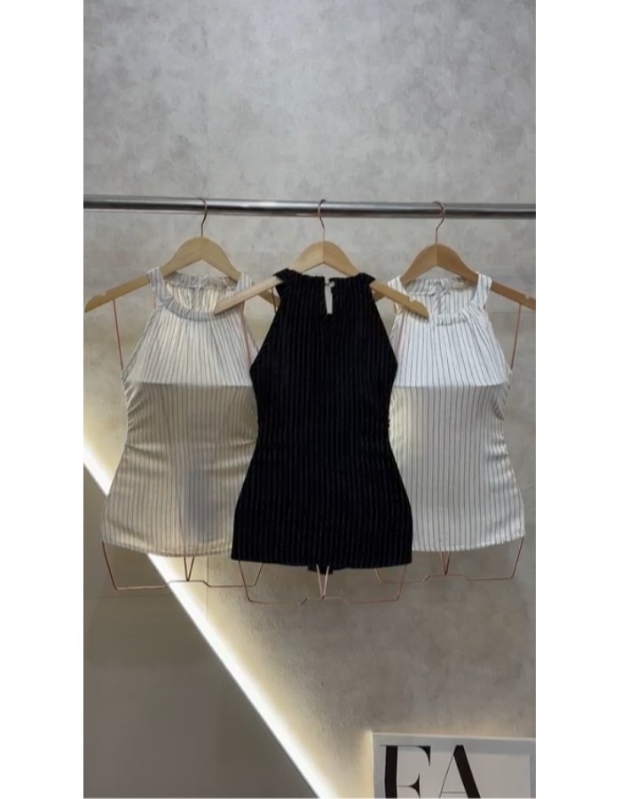 BLUSA CREPE LINHO LISTRADA