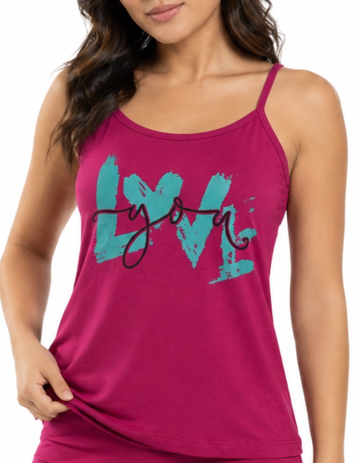 APENAS BLUSA ALÇA-LOVE YOU