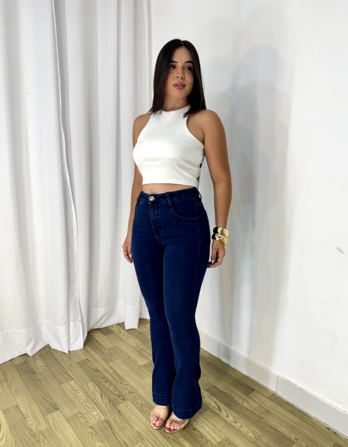 CALÇA FLARE AZUL ESCURA
