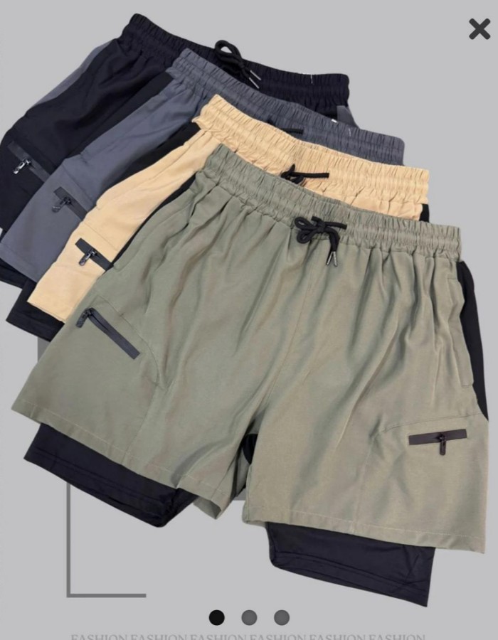 short tactel duplo masculino 779 importado