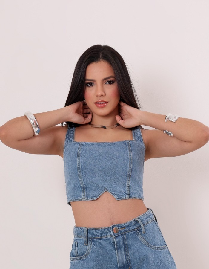 CROPPED JEANS DESGRADEADO